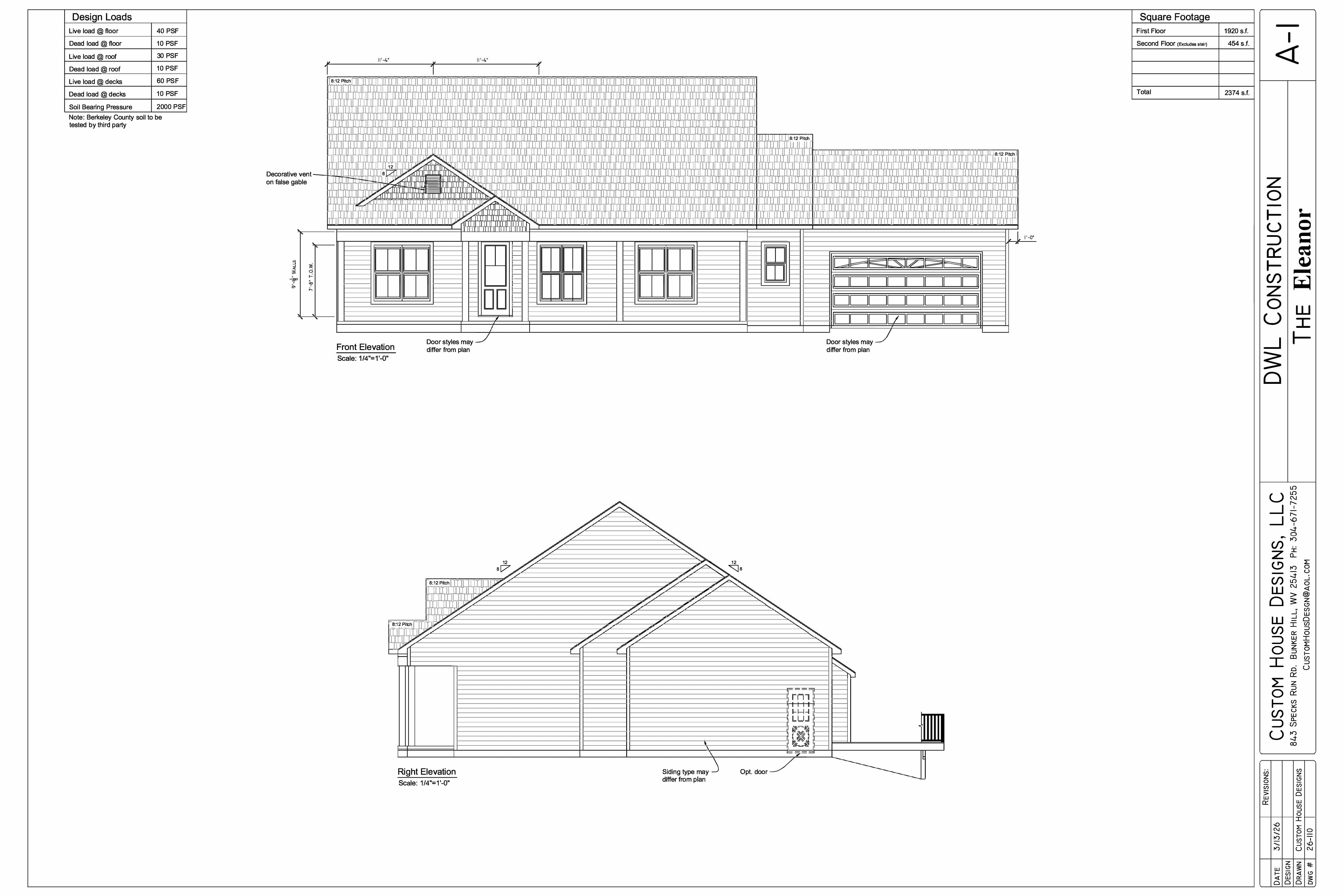 The Eleanor floor plan — garage right